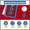 Blue Patriotic Red White Stars America 4th of July Memorial Day Independence Day Table Runner Decoration for Home Kitchen Holiday Party